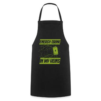 Boisson énergisante dans mes veines - Tablier de cuisine - noir - Devant - AI Model Male 185 dark (185cm)