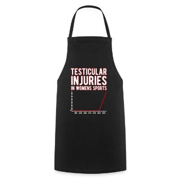 Testicular Injuries In Womens Sport Unwearable - Cooking Apron - black - Front - AI Model Male 185 dark (185cm)