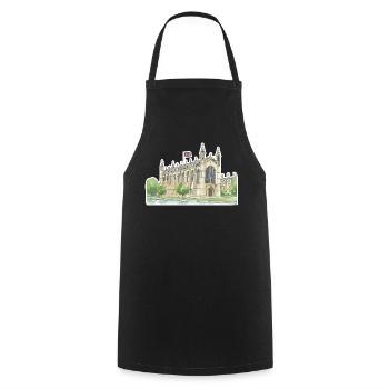 Cambridge King's College Chapel University Art - Cooking Apron - black - Front - AI Model Male 185 dark (185cm)
