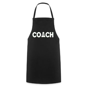 Federball Coach - Kochschürze - Schwarz - Vorne - AI Model Male 185 dark (185cm)