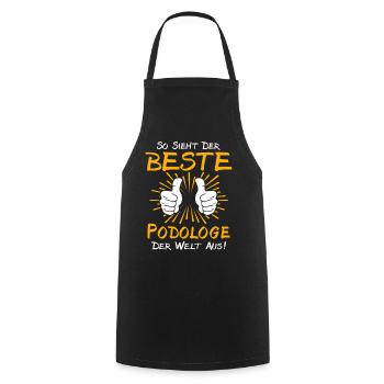 Podiatrist Gift Idea - Cooking Apron - black - Front - AI Model Male 185 dark (185cm)