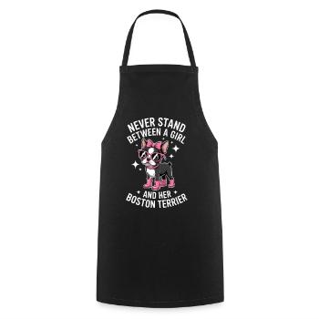 Don amusant pour les Terriers du Boston Terrier - Tablier de cuisine - noir - Devant - AI Model Male 185 dark (185cm)