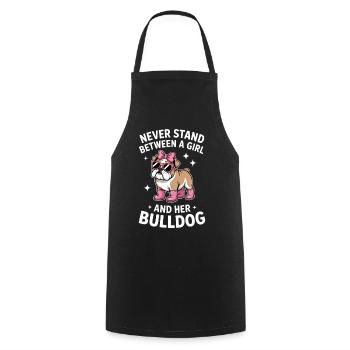 Dictons du bouledogue français Cadeau amusant du bouledogue - Tablier de cuisine - noir - Devant - AI Model Male 185 dark (185cm)
