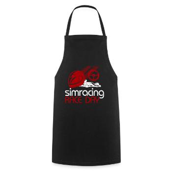 Sim Racing Race Day Logo - Kochschürze - Schwarz - Vorne - AI Model Male 185 dark (185cm)