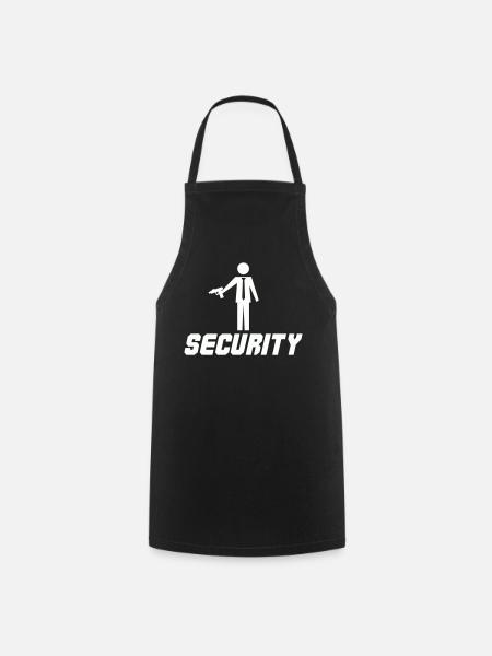 Security mit Waffe - Kochschürze - Schwarz