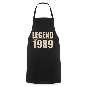 Birthday 1989 | Legend since 1989 - Cooking Apron - black - Front - AI Model Male 185 dark (185cm)