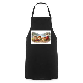 Gifts of the Far North - Mors - Cooking Apron - black - Front - AI Model Male 185 dark (185cm)