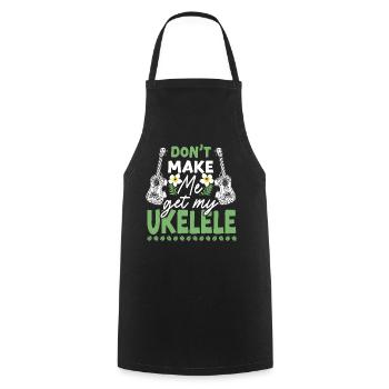 Ukulélé hawaïen Ukulélé Ne Me Oblige Pas - Tablier de cuisine - noir - Devant - AI Model Male 185 dark (185cm)