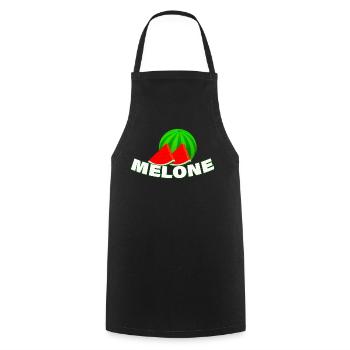 melon - Cooking Apron - black - Front - AI Model Male 185 dark (185cm)