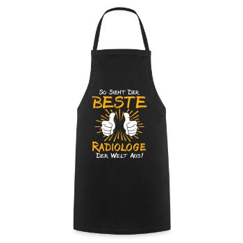 Radiologe Geschenkidee - Kochschürze - Schwarz - Vorne - AI Model Male 185 dark (185cm)