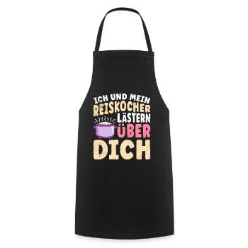Cooking I AND MY RICE COOKER BLASPHEME Funny - Cooking Apron - black - Front - AI Model Male 185 dark (185cm)