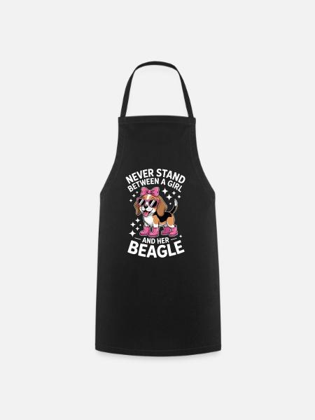 Beagle Sprüche Lustige Beagle Geschenk - Kochschürze - Schwarz