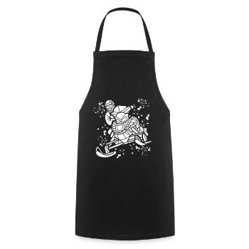 Skidoo Vibrant Snowmobile Adventure - Cooking Apron - black - Front - AI Model Male 185 dark (185cm)