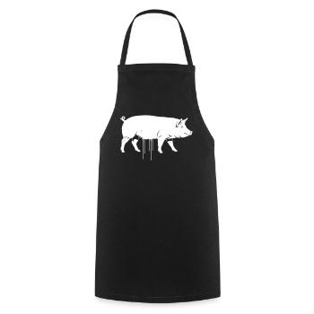 Schwein Graffiti Streetwear Vektor - Kochschürze - Schwarz - Vorne - AI Model Male 185 dark (185cm)