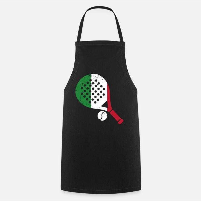 Padel Racket Italy Style - Cooking Apron - black