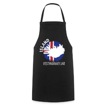 Vestmannaeyjar - Tablier de cuisine - noir - Devant - AI Model Male 185 dark (185cm)
