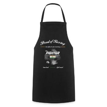 Proud of Boxing FIGHTER India - Cooking Apron - black - Front - AI Model Male 185 dark (185cm)