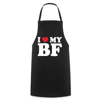 I Heart My BE Tee - Tablier de cuisine - noir - Devant - AI Model Male 185 dark (185cm)