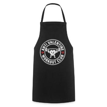 Club d’entraînement anti-Saint-Valentin Drôle Anti Valentine - Tablier de cuisine - noir - Devant - AI Model Male 185 dark (185cm)