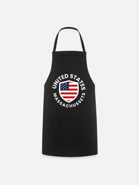 Amerikanischer Schild mit Flaggendesign - Kochschürze - Schwarz