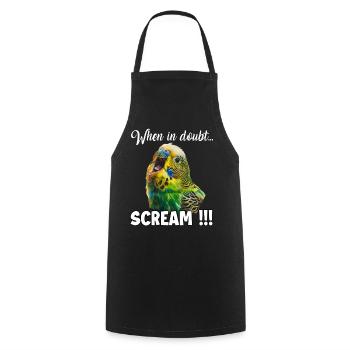 Cadeau drôle pour les fans de perruchets perruqués - Tablier de cuisine - noir - Devant - AI Model Male 185 dark (185cm)