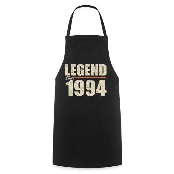 Geburtstag 1994 | Legende seit 1994 - Kochschürze - Schwarz - Vorne - AI Model Male 185 dark (185cm)