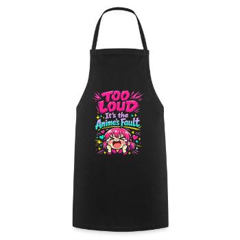 Anime Fangirl Screams Anime Reaction - Cooking Apron - black - Front - AI Model Male 185 dark (185cm)