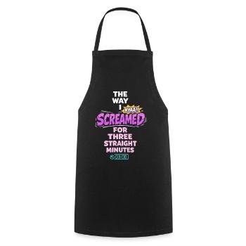 Anime Fangirl Screams Anime Reaction - Cooking Apron - black - Front - AI Model Male 185 dark (185cm)