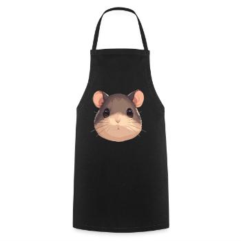 Rat Rat - Cooking Apron - black - Front - AI Model Male 185 dark (185cm)