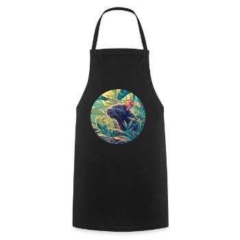 Rat Rat - Cooking Apron - black - Front - AI Model Male 185 dark (185cm)