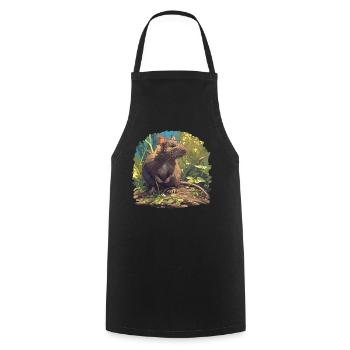 Rat Rat - Cooking Apron - black - Front - AI Model Male 185 dark (185cm)