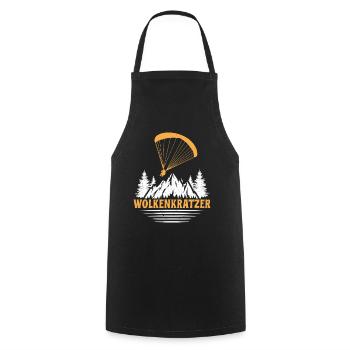 Paraglider SKYSCRAPER FUNNY - Cooking Apron - black - Front - AI Model Male 185 dark (185cm)
