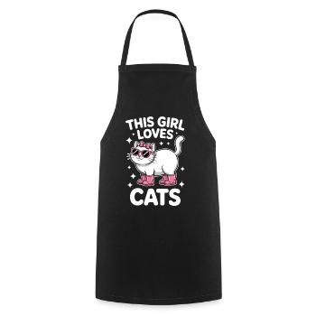 Katzen Spruch Lustiges Katzen Geschenk - Kochschürze - Schwarz - Vorne - AI Model Male 185 dark (185cm)
