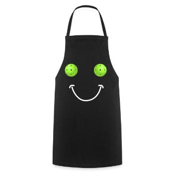 Pickleball Happy Face - Kochschürze - Schwarz - Vorne - AI Model Male 185 dark (185cm)