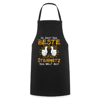 Stonemason Gift Idea - Cooking Apron - black - Front - AI Model Male 185 dark (185cm)