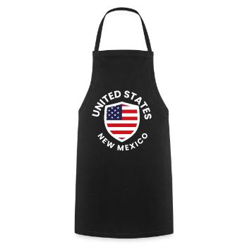 American flag emblem in shield New Mexico - Cooking Apron - black - Front - AI Model Male 185 dark (185cm)