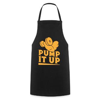 Fitness Fanatics Pump It Up Calisthenics Gym - Kochschürze - Schwarz - Vorne - AI Model Male 185 dark (185cm)