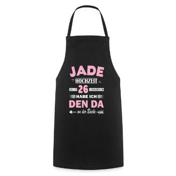 Jade Wedding 26th Wedding Anniversary Anniversary Wife - Cooking Apron - black - Front - AI Model Male 185 dark (185cm)