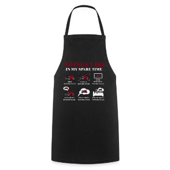 Choses que je fais pendant mon temps libre - Tablier de cuisine - noir - Devant - AI Model Male 185 dark (185cm)