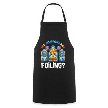 Stained Glass Art Stained Glass Artist - Cooking Apron - black - Front - AI Model Male 185 dark (185cm)