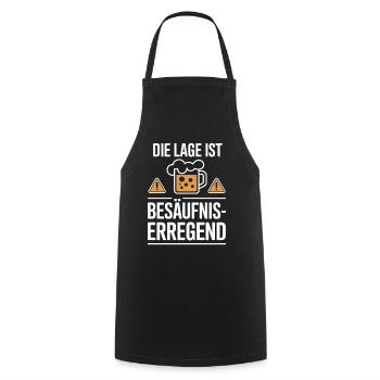 The location is drunken booze party beer - Cooking Apron - black - Front - AI Model Male 185 dark (185cm)