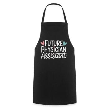 Futur assistant médical - Tablier de cuisine - noir - Devant - AI Model Male 185 dark (185cm)