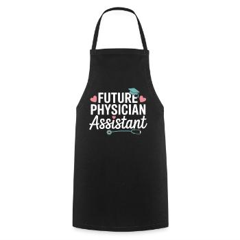 Zukünftiger Physician Assistant Stil - Kochschürze - Schwarz - Vorne - AI Model Male 185 dark (185cm)