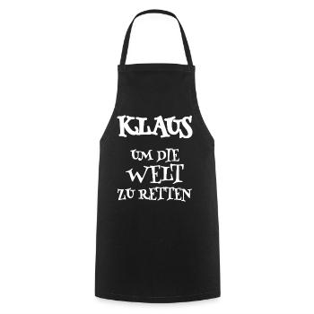 Retter Klaus - Kochschürze - Schwarz - Vorne - AI Model Male 185 dark (185cm)