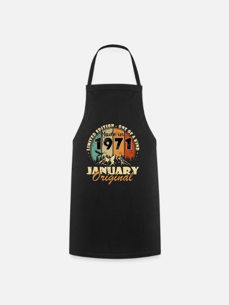 Janvier Original 1971 Édition limitée - Tablier de cuisine - noir