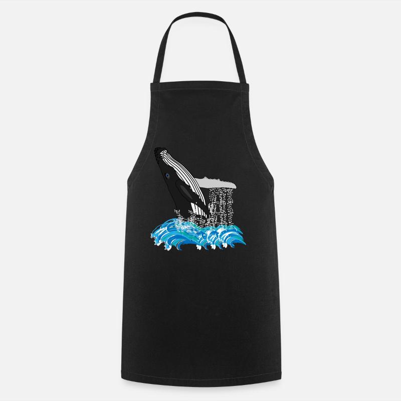 Empreinte de baleine à bosse - Tablier de cuisine - noir