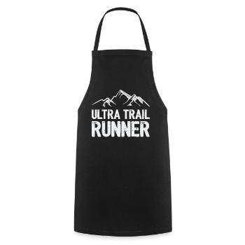 Coureur d’ultra-trail - Tablier de cuisine - noir - Devant - AI Model Male 185 dark (185cm)