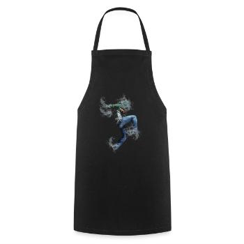 Garçon du Parkour - Tablier de cuisine - noir - Devant - AI Model Male 185 dark (185cm)