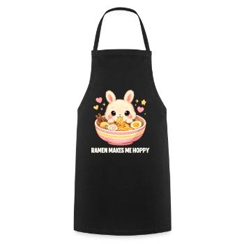 Le ramen me rend heureux - Tablier de cuisine - noir - Devant - AI Model Male 185 dark (185cm)