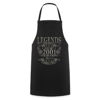 25e anniversaire Original janvier 2001 - Tablier de cuisine - noir - Devant - AI Model Male 185 dark (185cm)